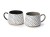 Kubek Lone 400 ml New Bone China w czarno białe kropki z matowym wykończeniem