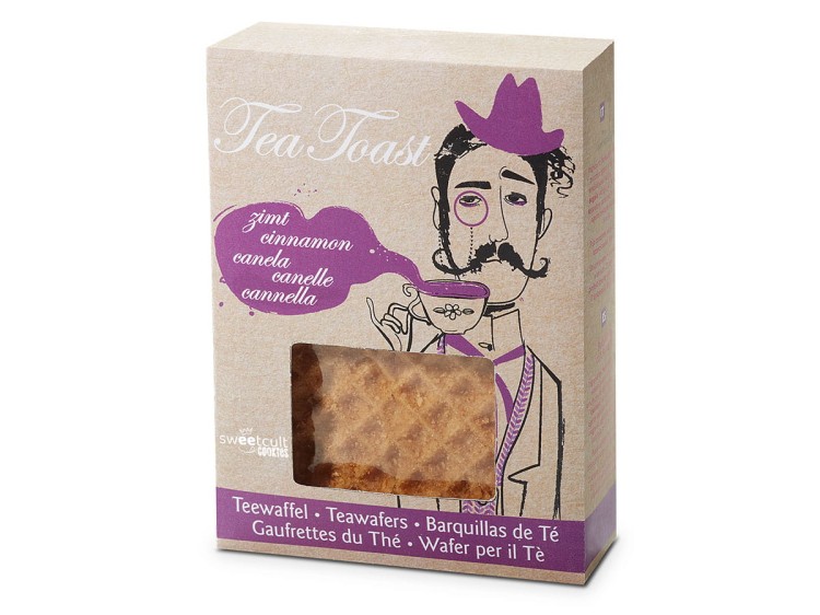 Herbaciane tosty waflowe Cynamon & Cukier 72 g – cienkie wafle do herbaty i kawy