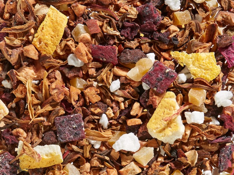 herbatka owocowa Pink Lemon z marakują, cytryną i smoczym owocem – susz herbaciany