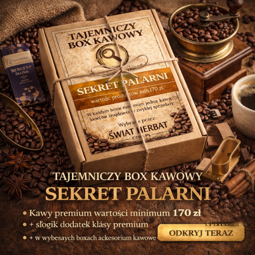 Tajemniczy box kawowy Sekret Palarni – zestaw kaw premium o wartości minimum 170 zł od Świat Herbat