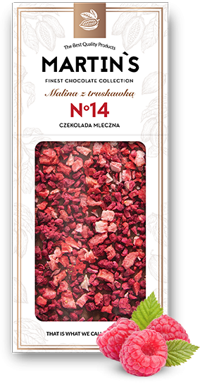 czekolada martins no14 malina z truskawką czekolada mleczna martin’s finest chocolate collection 85 g