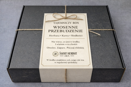 Tajemniczy Box Wiosenne Przebudzenie CLASSIC – zestaw prezentowy herbata kawa słodycze akcesoria