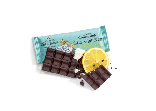 Czekolada Café-Tasse Lemon & Meringue 25 g – gorzka tabliczka z cytryną i bezą