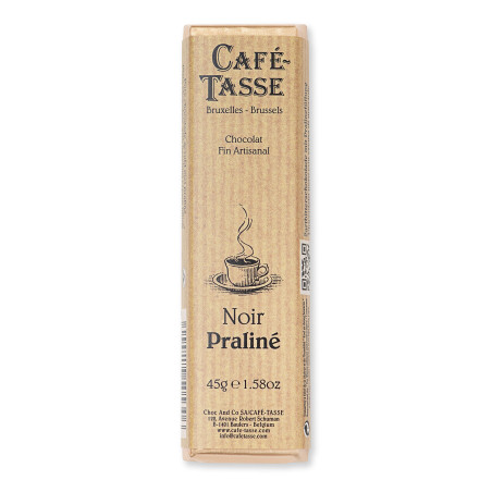 Baton Café-Tasse Noir Praliné 45 g – baton z gorzkiej czekolady z praliną z orzechów laskowych