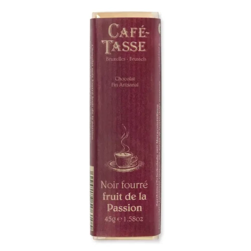 Baton Café-Tasse Noir Passion 45 g – baton z gorzkiej czekolady z nadzieniem z marakui