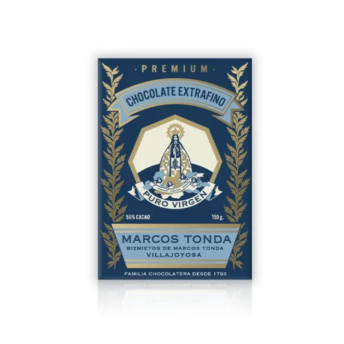 Czekolada gorzka 56% Marcos Tonda Puro Virgen 150 g – klasyczna tabliczka
