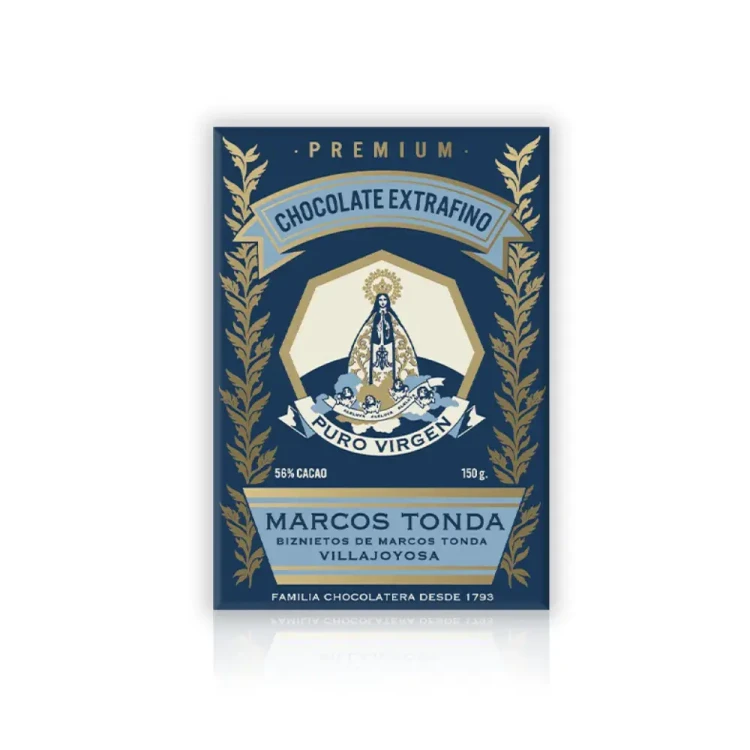 Czekolada gorzka 56% Marcos Tonda Puro Virgen 150 g – klasyczna tabliczka