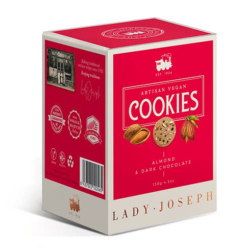 Lady Joseph migdałowe ciasteczka premium z gorzką czekoladą 130 g