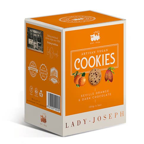 Hiszpańskie ciasteczka premium Lady Joseph pomarańcza i gorzka czekolada 130 g