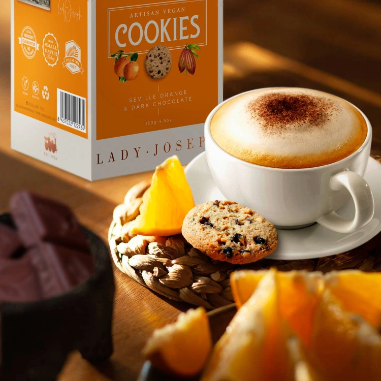 Ciasteczka premium Lady Joseph do kawy i herbaty z pomarańczą sewilską