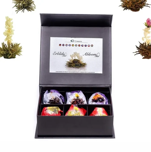 Creano Magnetic Box Black & White Tea – elegancki zestaw kwitnących herbat białych i czarnych w luksusowym pudełku magnetycznym.