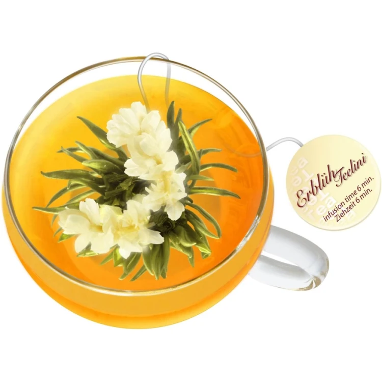 Kwitnąca herbata CREANO z jaśminem – ręcznie wiązana biała blooming tea premium