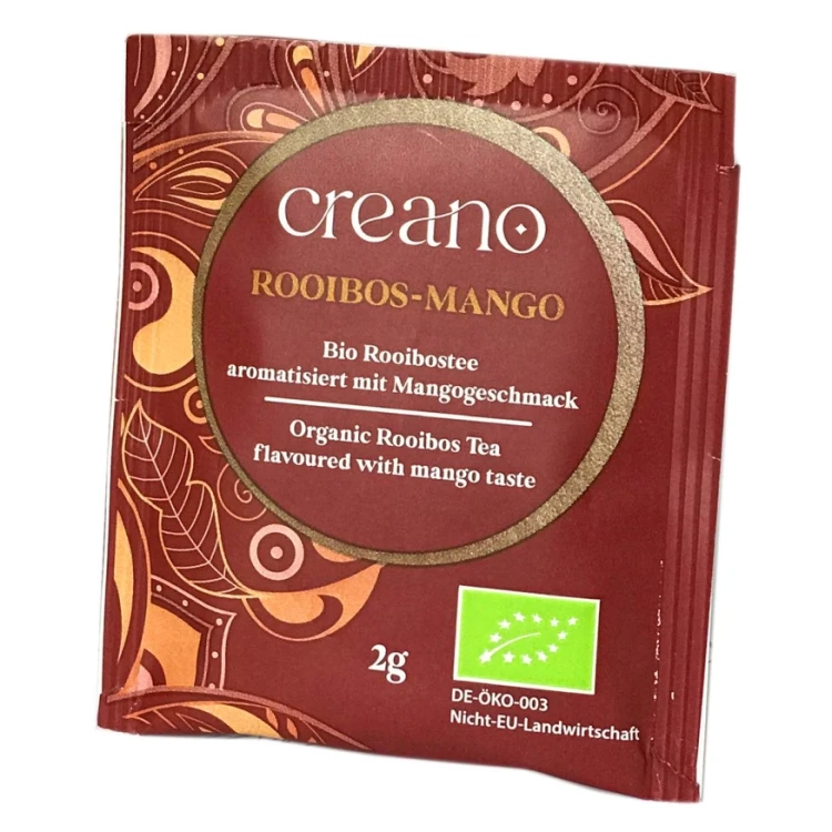 Opakowanie na pojedynczą saszetkę CREANO Organic Rooibos Mango BIO