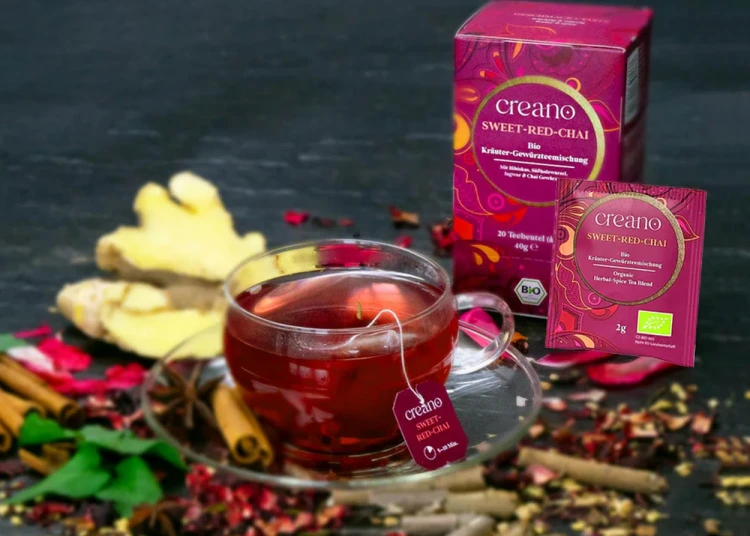 Sweet Red Chai BIO CREANO – aromatyczna herbatka chai z hibiskusem, imbirem i korzennymi przyprawami.