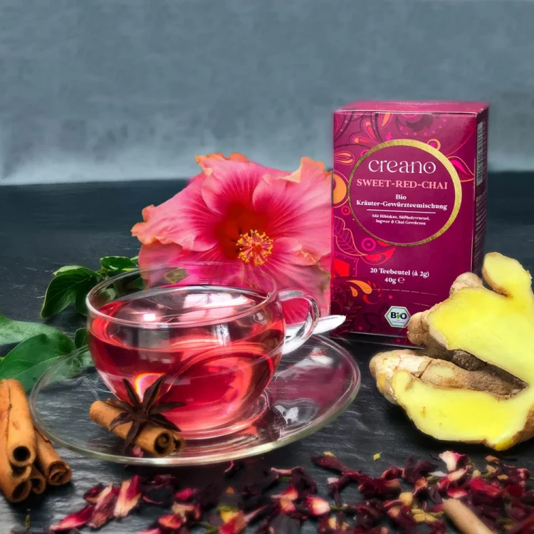Ekologiczna herbatka Sweet Red Chai BIO – intensywny owocowo-korzenny napar w saszetkach.