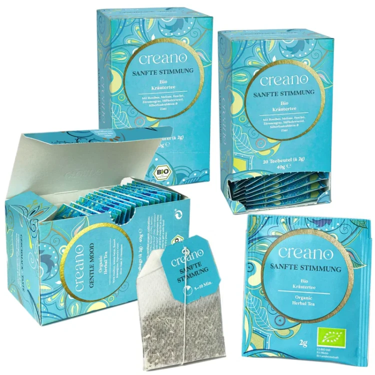 Creano Organic Gentle Mood BIO – ekologiczna herbatka relaksacyjna premium w saszetkach.