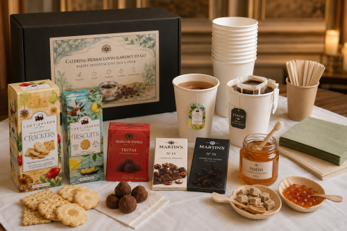 premium zestaw cateringowy kawa herbata do biura hotelu showroomu
