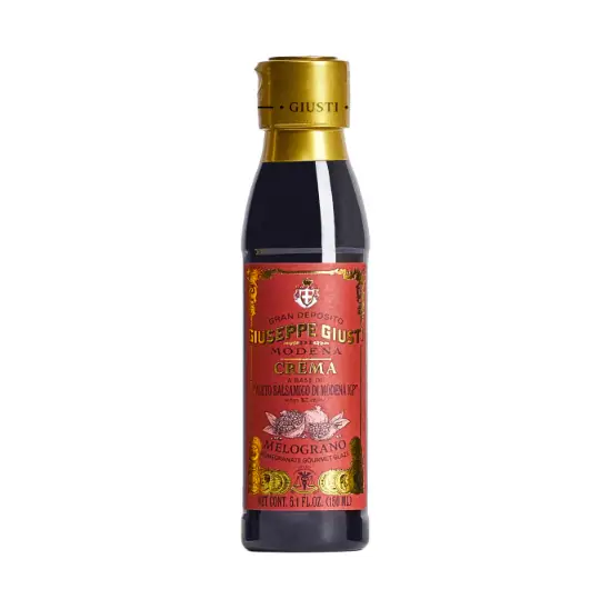 Acetaia Giusti Crema al Melograno – włoski krem balsamiczny premium z granatem 150 ml na bazie Aceto Balsamico di Modena IGP.