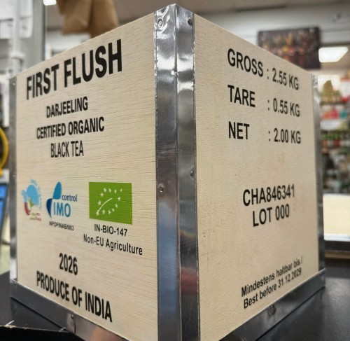 Opakowanie zbiorcze herbaty Darjeeling FTGFOP1 Lingia DJ1/26 Organic BIO - lotniczy Micro - LOT 2026