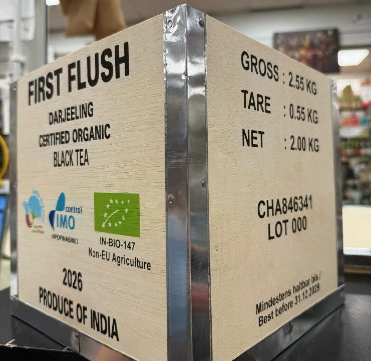 Opakowanie zbiorcze herbaty Darjeeling FTGFOP1 Lingia DJ1/26 Organic BIO - lotniczy Micro - LOT 2026