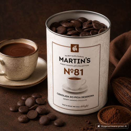 Czekolada do picia Martin's No.81 60% w kaletkach – tuba 200 g