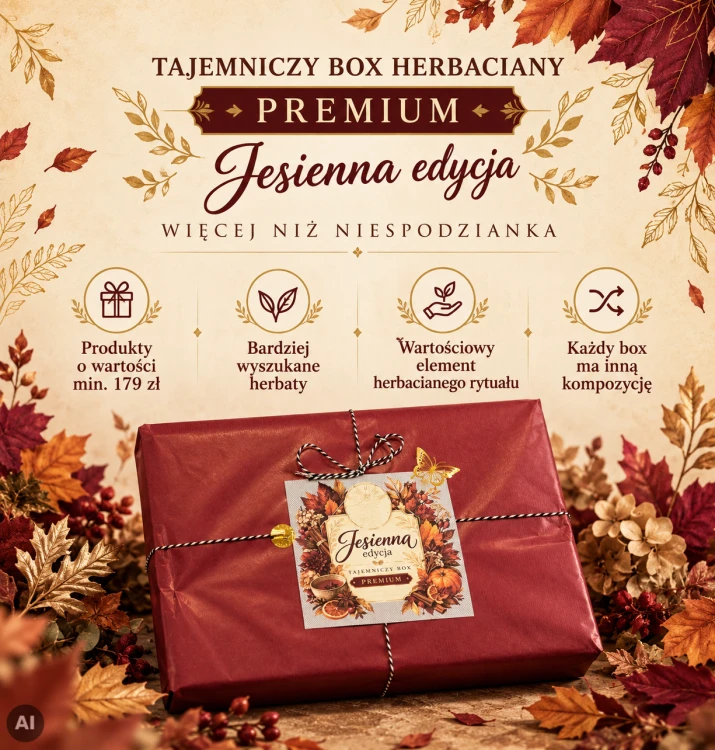 Tajemniczy Box Herbaciany PREMIUM – jesienna edycja z produktami o wartości minimum 179 zł