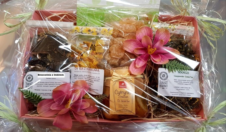 Zestaw 3 herbat ze słoiczkiem IMBIROWY - w kartoniku kolory