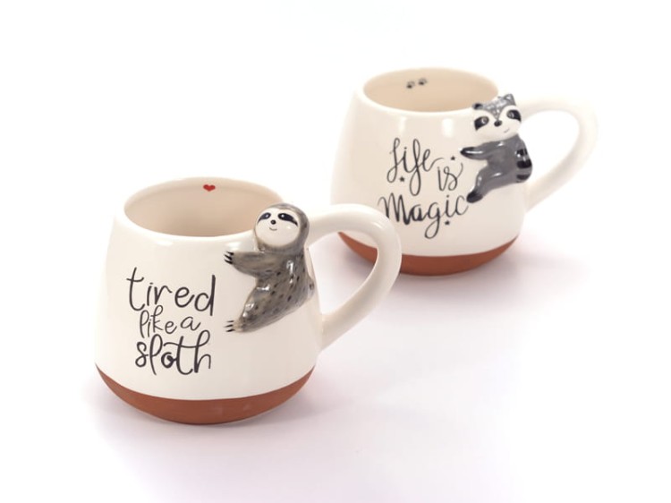 Kubek Leniwiec na pierwszym planie, dalej SZOP 0,4 l ceramika