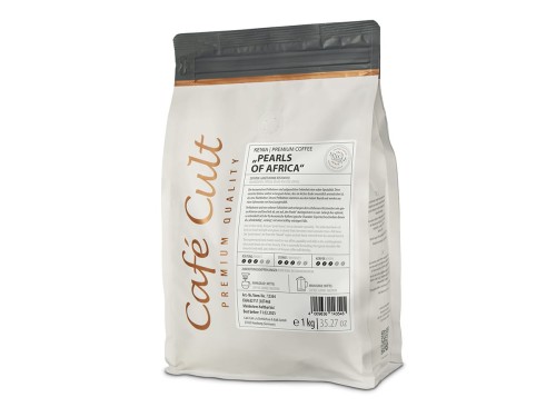 Kawa ziarnista Kenia Pearls of Africa Arabika Peaberry Cafe Cult w opakowaniu producenta 1 kg