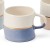 Kubek ceramiczny biało niebieski ze złoceniem