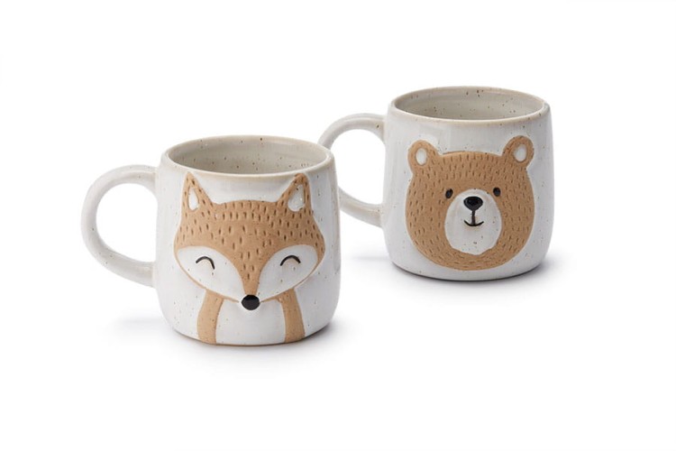 Kubek NIEDŻWIEDŻ CARLO  i Lisek FOXY 450 ml fi. 8,5 cm, wys. 9,5 cm - chcesz kupić kubki do pary? Kliknij na PRODUKTY POWIĄZANE:)