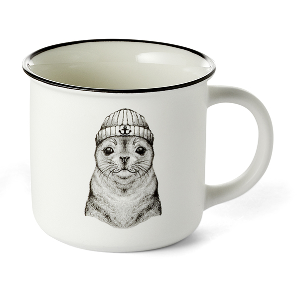 Kubek Jore 350 ml Kostna Porcelana  - prawa  strona kubka