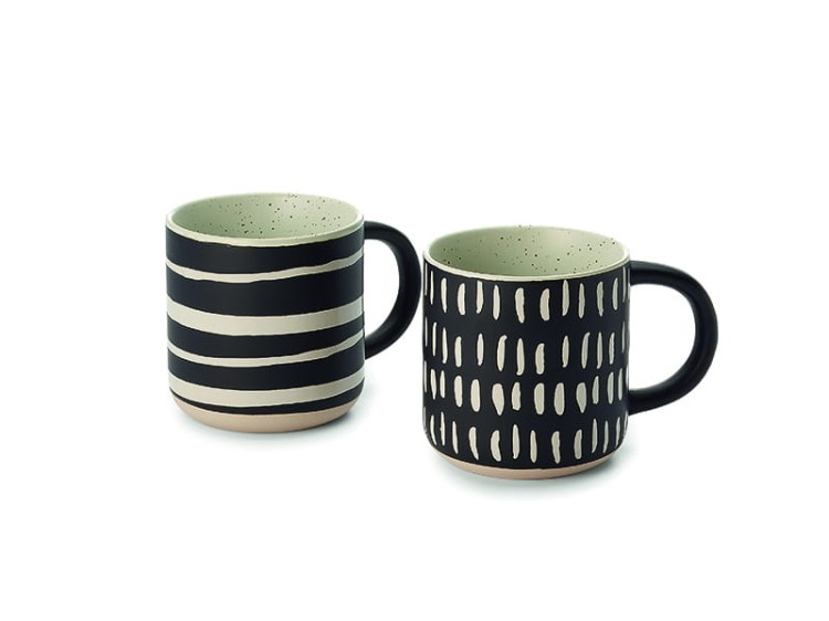 Kubek ELON  0,4 l ceramika h. 9,5 cm, fi. 8,5 cm - 2 wzory