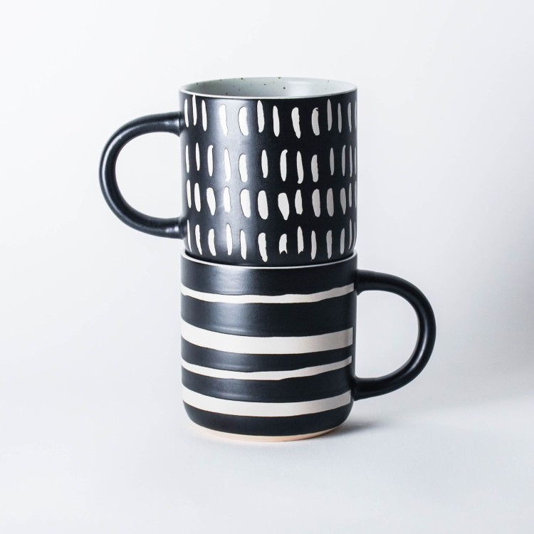 Kubek ELON 0,4 l ceramika h. 9,5 cm, fi. 8,5 cm - 2 wzory