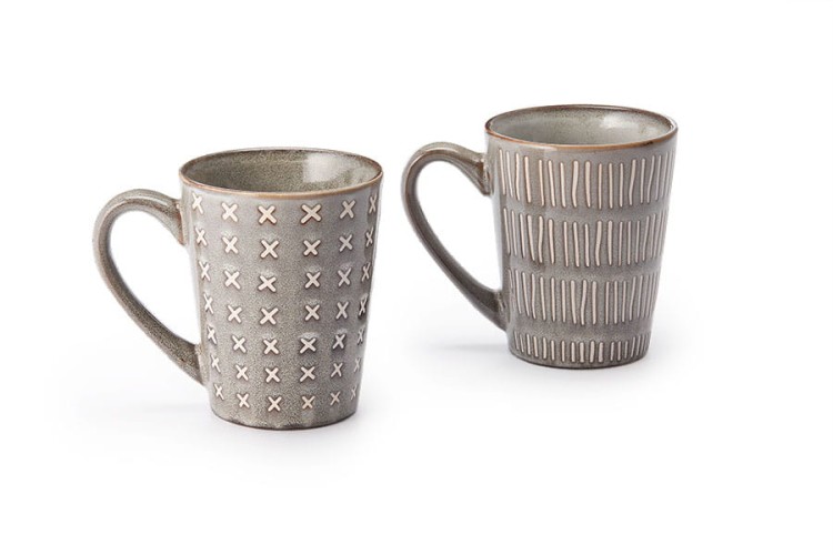 Kubek LUK 0,3 l ceramika, h. 9 cm, fi. 9,2 cm - 2 wzory