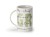 Kubek Green Tea / Herbata zielona 300 ml H 11.5cm, Ø 7.4 cm Porcelana