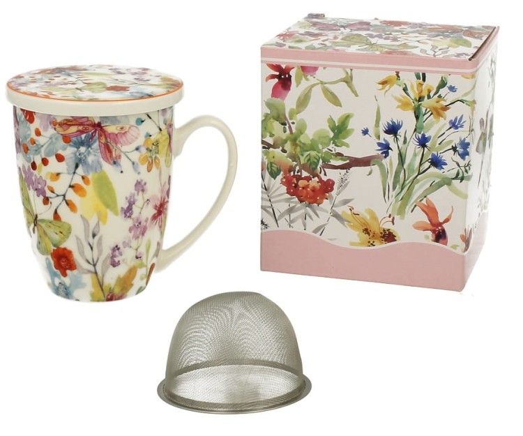 kubek z zaparzaczem i pokrywką cubic