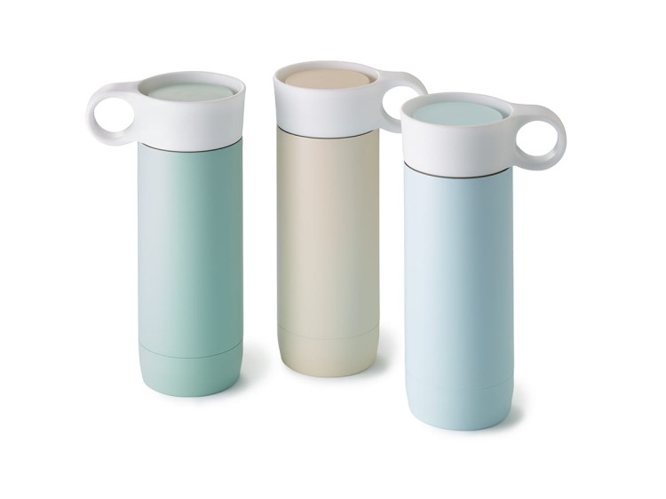 Kubek termiczny LAVEA stalowy dwuściankowy 0,4 l H 20,7 cm  Ø 7 cm TO GO