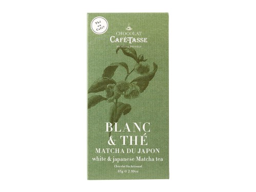 Czekolada biała Café-Tasse Matcha 85 g – belgijska czekolada z herbatą matcha 2,5%