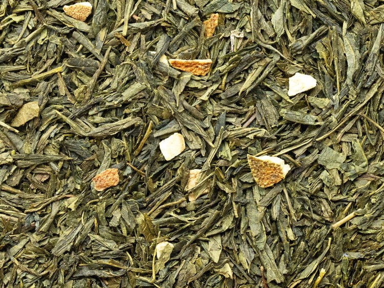 Susz zielonej herbaty Sencha Mate Matcha Kiwi – listki senchy, trawa cytrynowa, yerba mate i skórki cytrusów z pudrem matcha w świeżej, energetyzującej kompozycji.